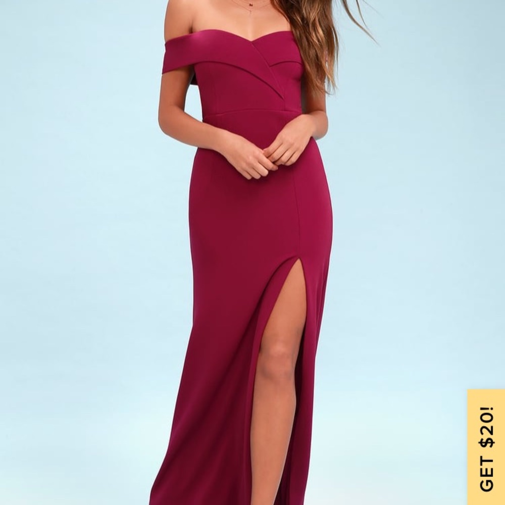 Lulus off the shoulder maxi dress